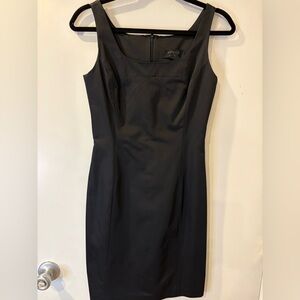 Express Y2K 2000s Classic Black Midi Dress